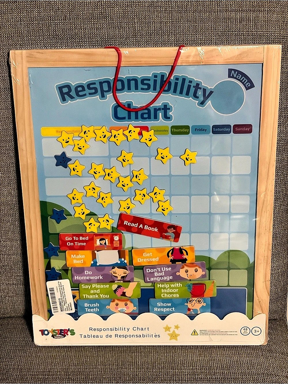 TOY STAR Responsibility Chart Kids NWT
